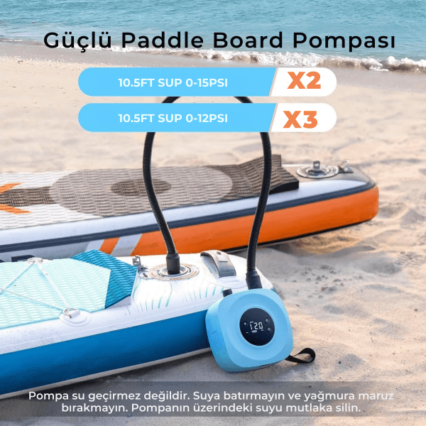 D18 Pro Şarjlı SUP Pompası - Görsel 2