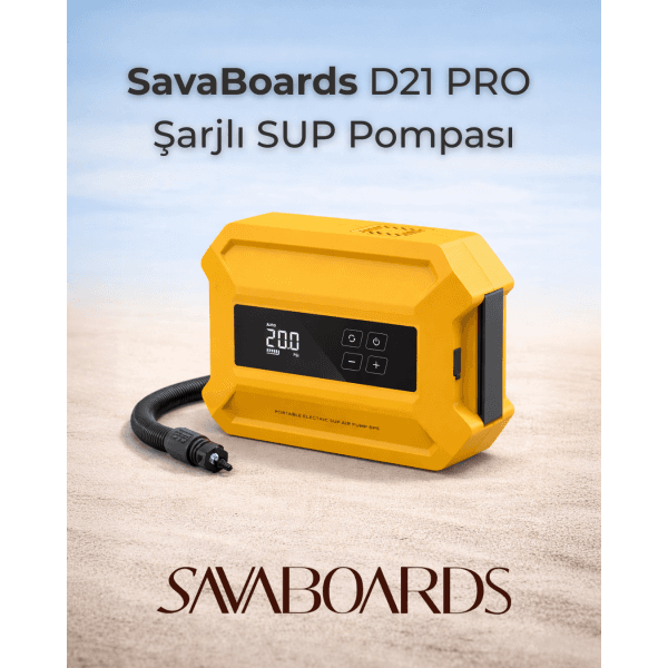 SavaBoards D21 Pro şarjlı elektrikli sup pompası yüksek batarya kapasiteli
