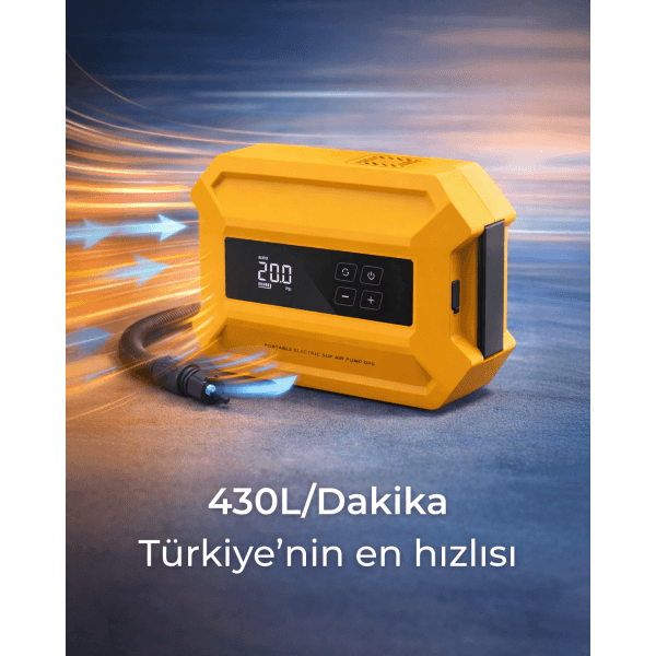 SavaBoards D21 Pro şarjlı elektrikli sup pompası yüksek batarya kapasiteli